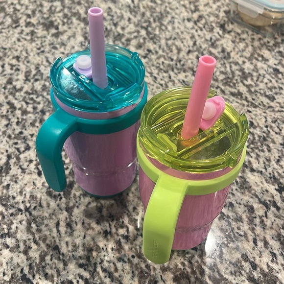 Reduce Coldee 14oz Tumblers with Handles, 2-pack (purple & pink) - Picture 4 of 7